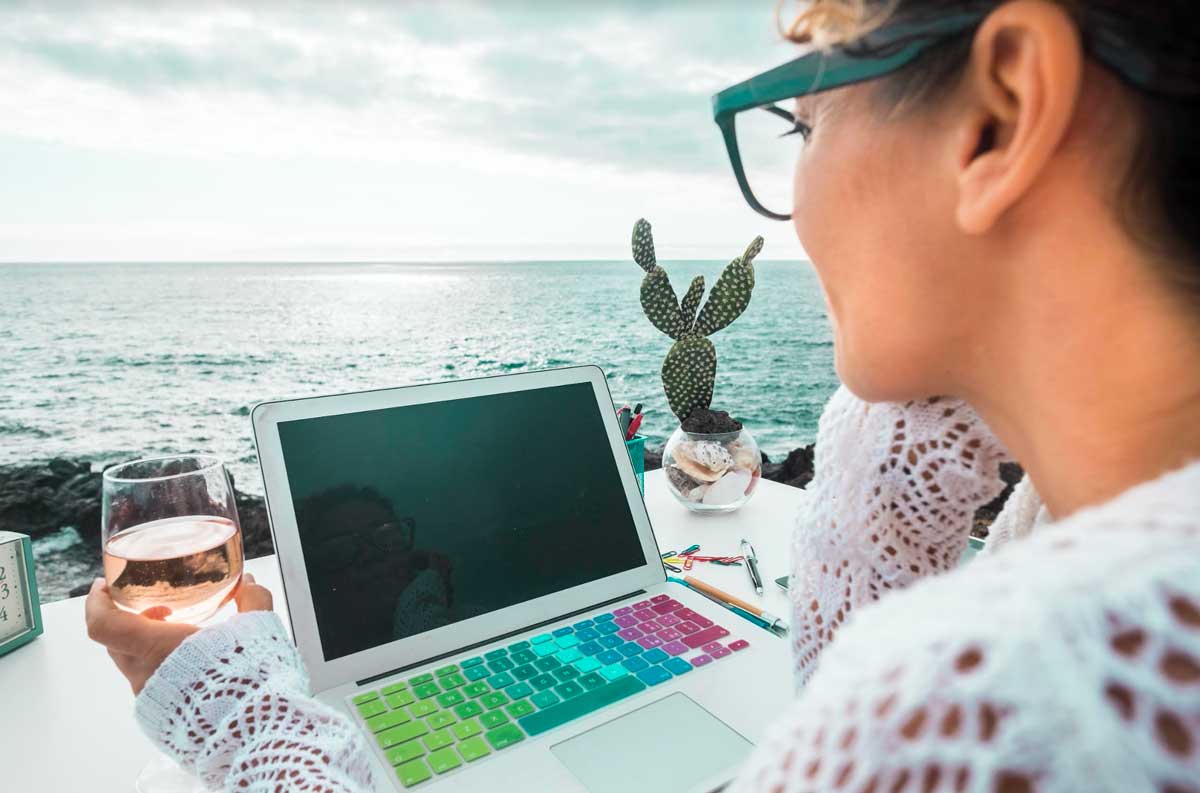 woman-working-oceanfront